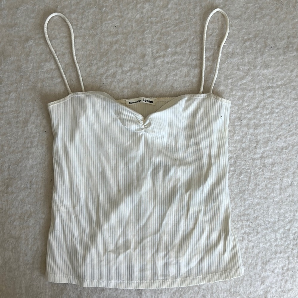 Reformation White Tank Top